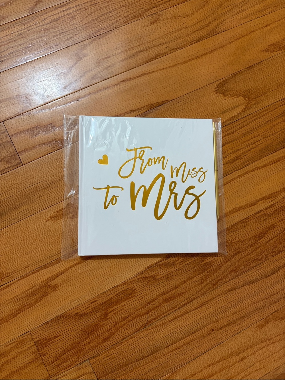 Gold Foil "From Miss to Mrs" Bridal Guest Book